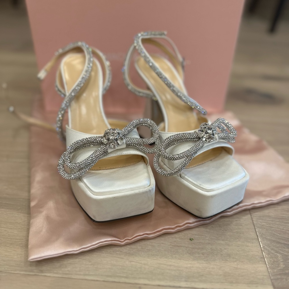 Mach & Mach 36.5 white platform sandals